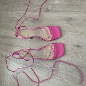 Elegant Pink Strappy Heels